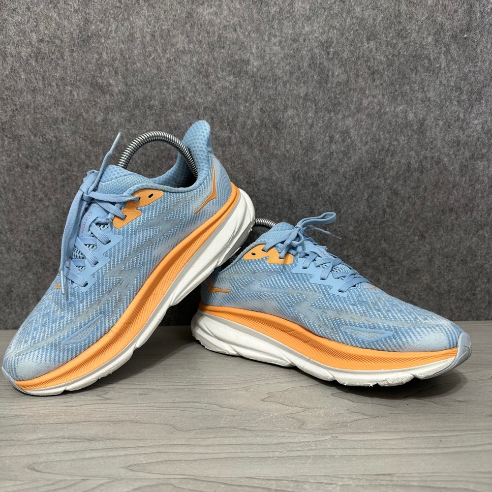 Hoka Clifton 9 Women Size 7.5 Running Shoes Airy Blue Ice Water‎ 1127896-ABIW - Picture 6 of 12